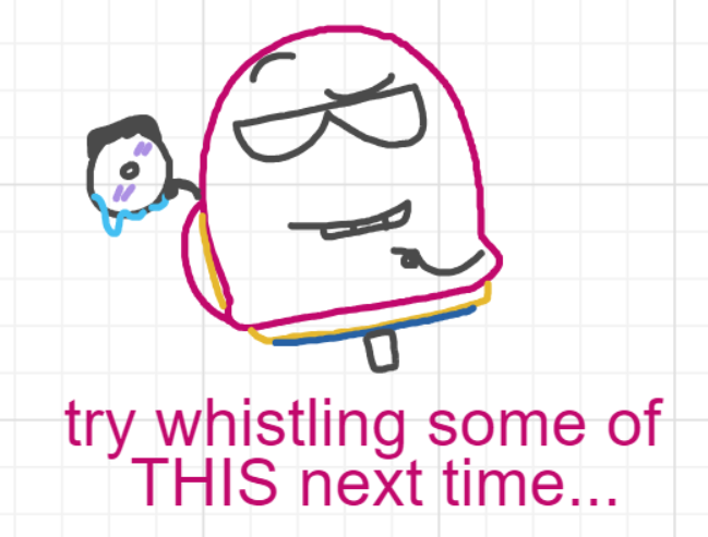 A panel from Running Duos, episode four of the Board Boards object show by Furretwalk/WalkingFurret.